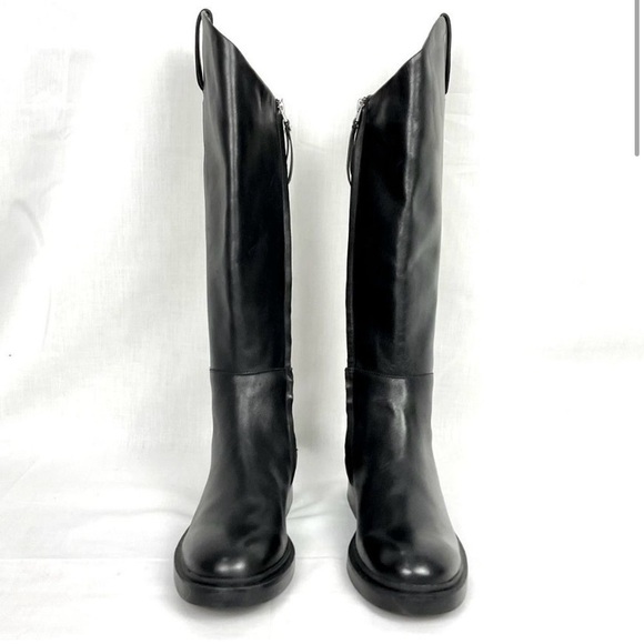 Sam Edelman Fable Black Leather Boots Knee High Riding Boots Sz 7.5 New - Picture 3 of 7